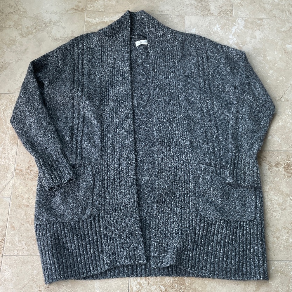Lou & Grey Charcoal Cardigan Sweater